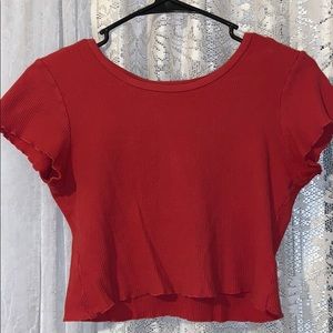 Red Crop top